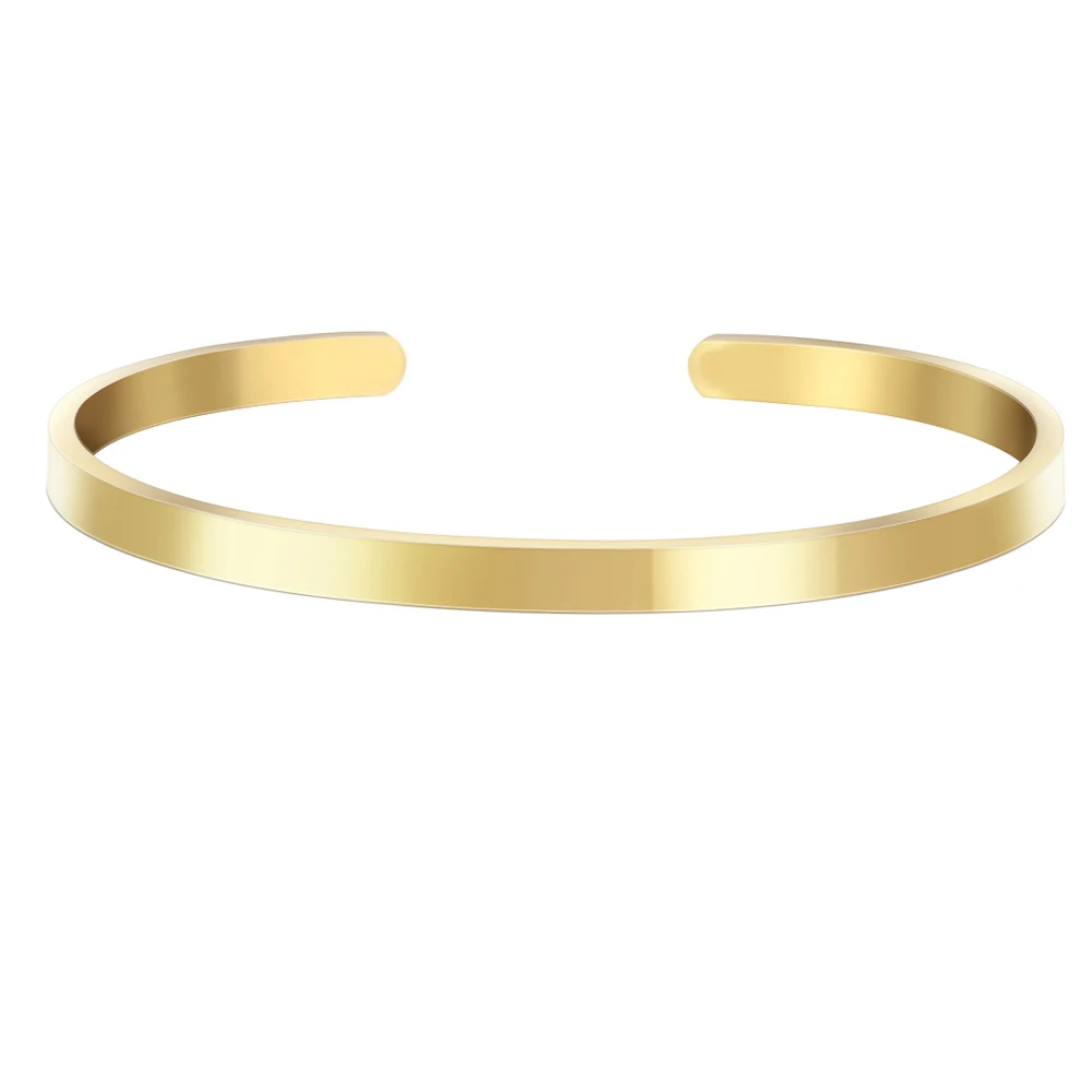 Bracelet Personnalisé Femme Gravé – Bijou Mantra Acier Cadeau