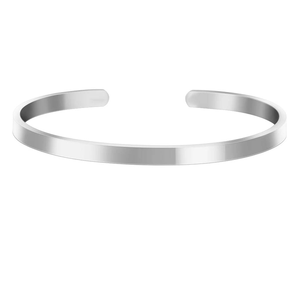 Bracelet Personnalisé Femme Gravé – Bijou Mantra Acier Cadeau