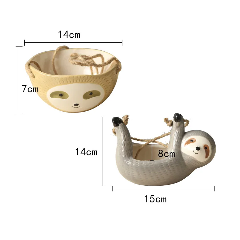 Pot Suspendu Céramique Animal – Jardinière Décorative Originale