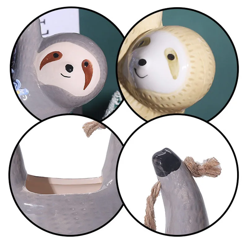 Pot Suspendu Céramique Animal – Jardinière Décorative Originale