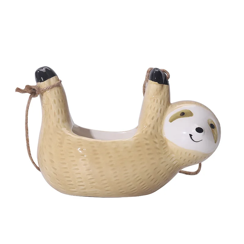Pot Suspendu Céramique Animal – Jardinière Décorative Originale