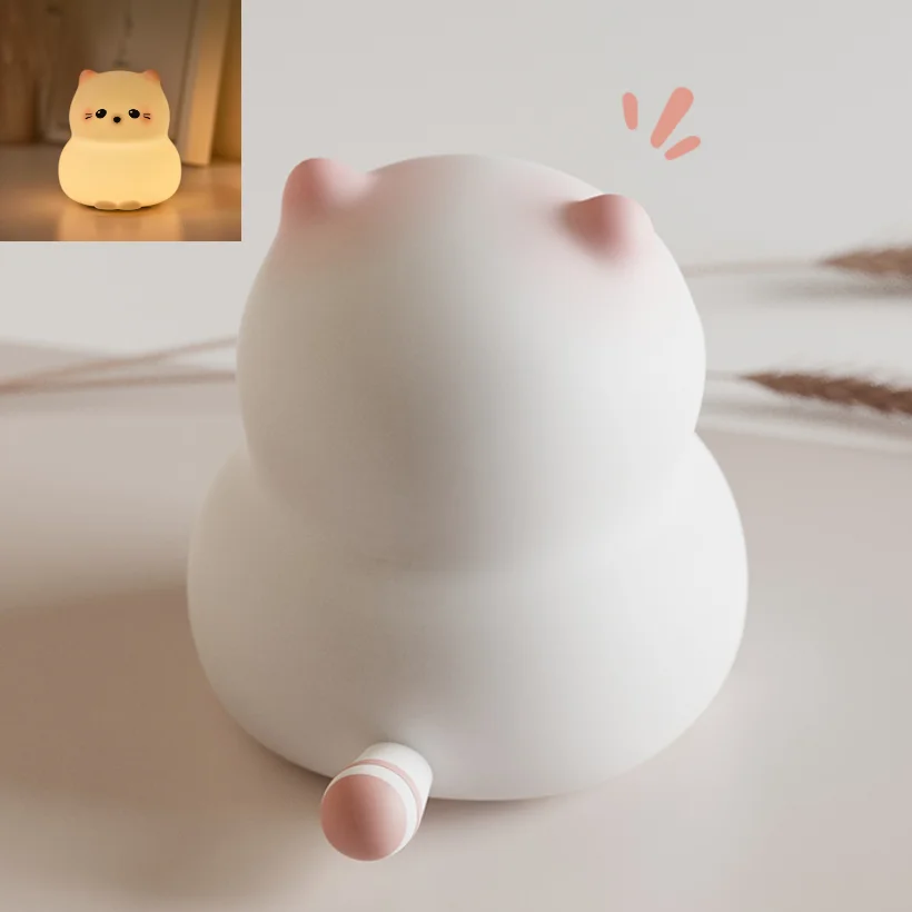 Veilleuse Lapin Silicone Tactile – Lampe Bébé Enfant Douce