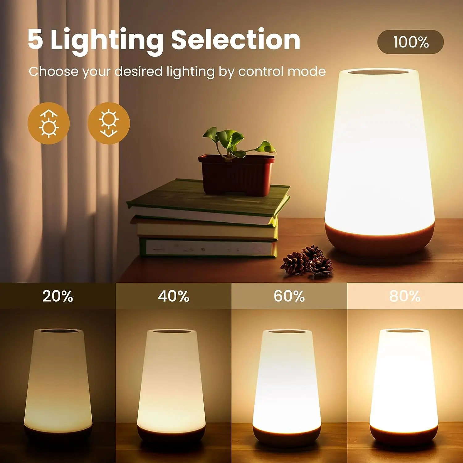 Veilleuse RGB 13 Couleurs – Lampe Tactile Télécommande Chevet