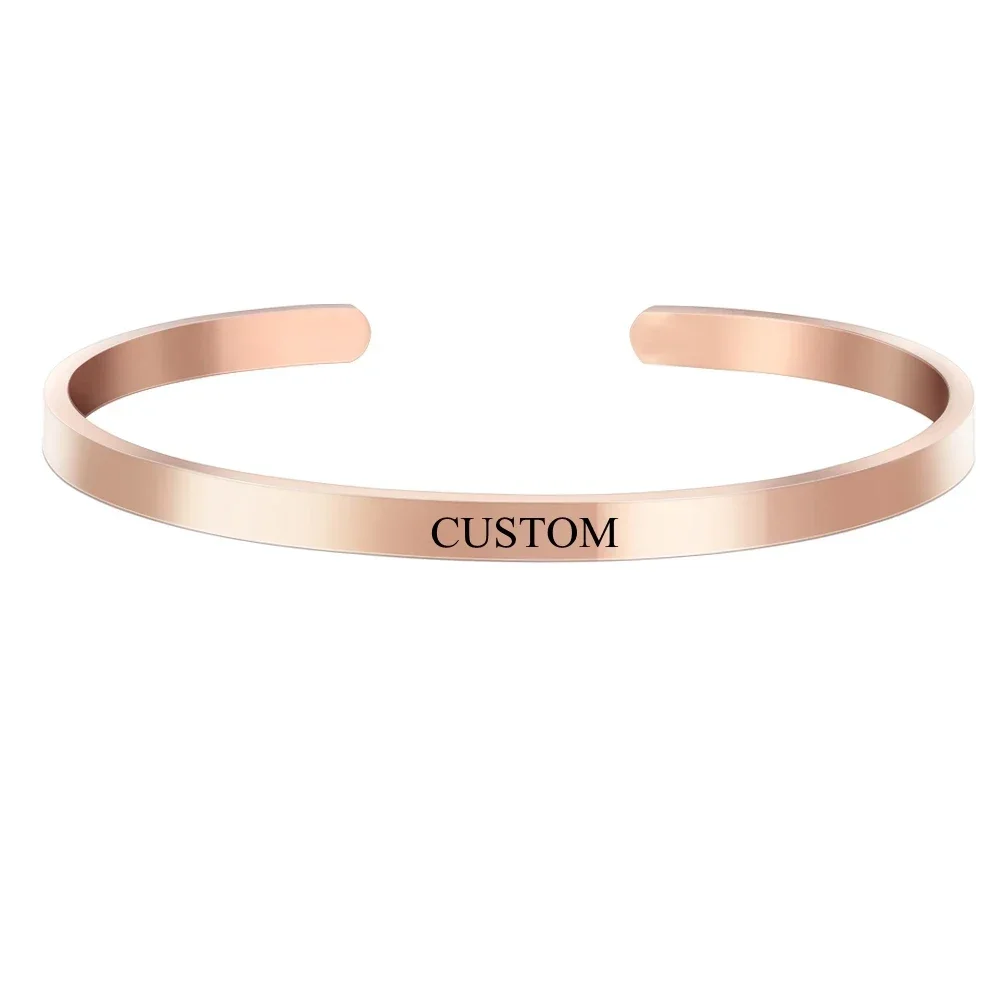 Bracelet Gravé Personnalisé Unique – Bijou Coordonnées Acier