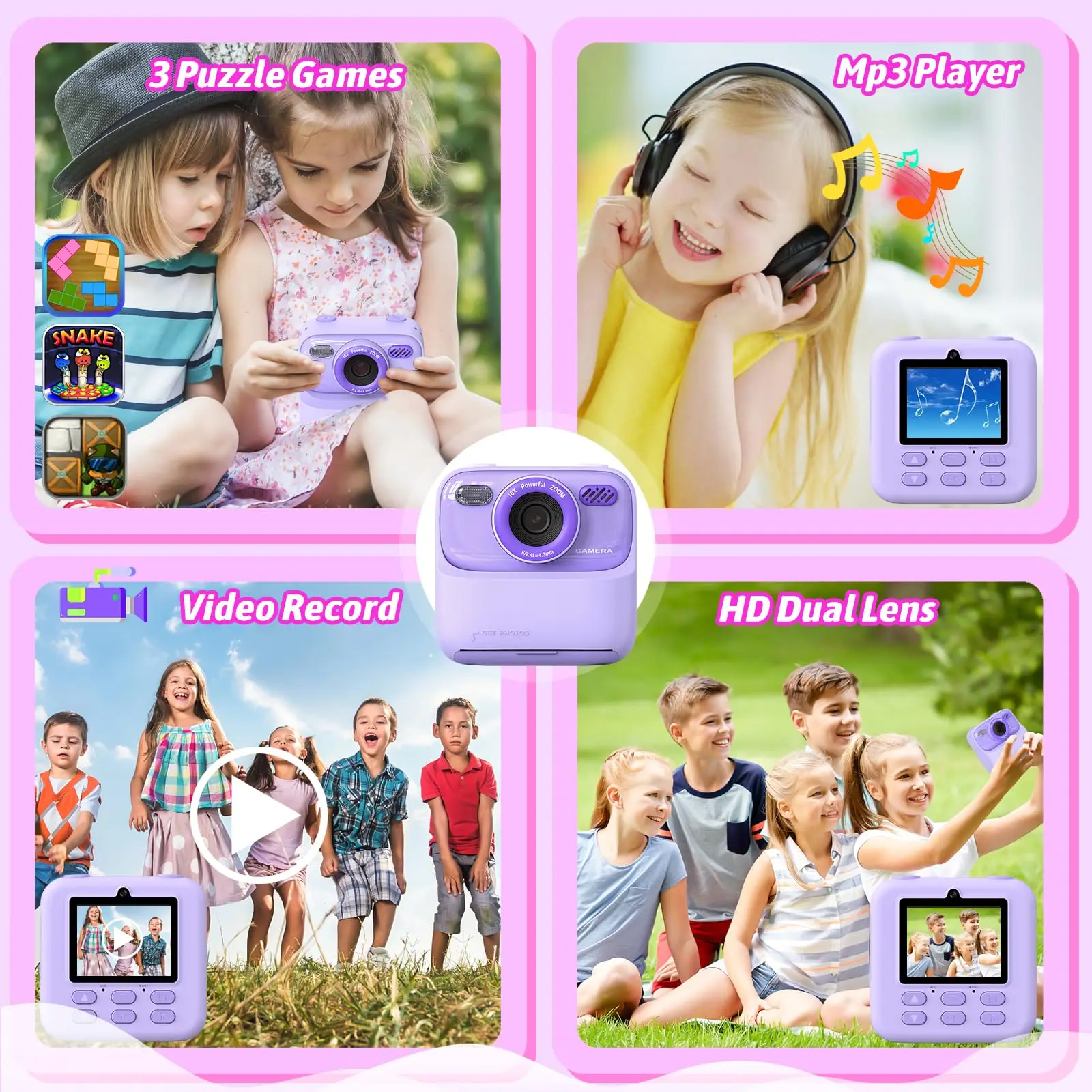 Caméra Enfant Instantanée Ludique – Appareil Photo Créatif Enfant