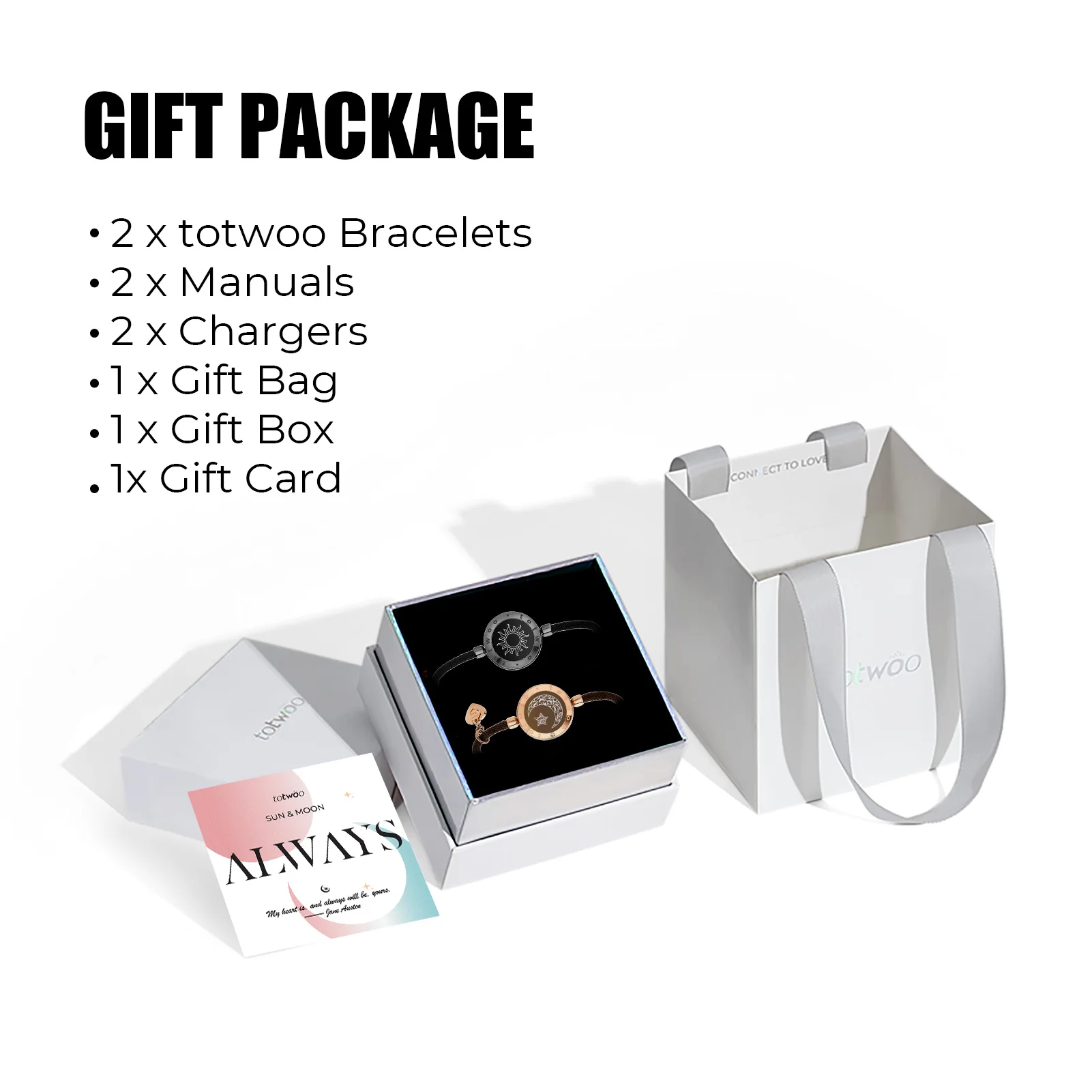 Bracelet Totwoo Longue Distance – Duo Tactile Lumineux Couple