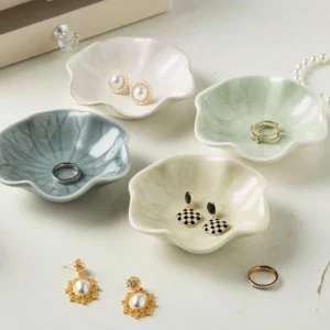 Coupelle Bijoux Feuille Lotus Élégante – Vide-Poche Nordique