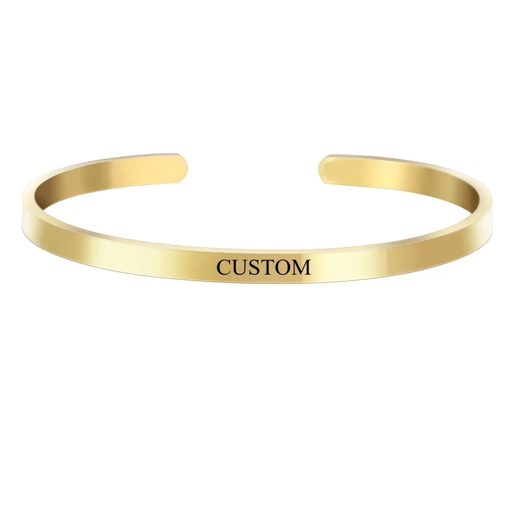Bracelet Gravé Personnalisé Unique – Bijou Coordonnées Acier