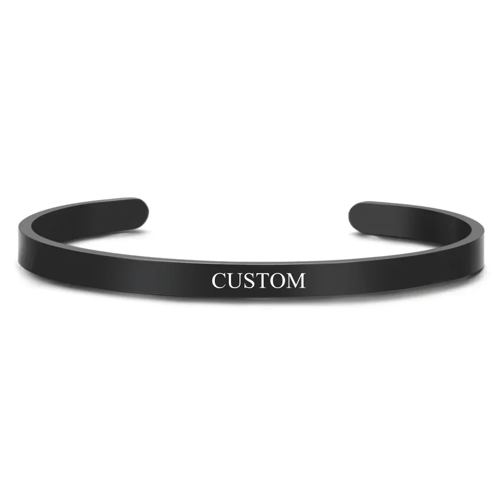 Bracelet Gravé Personnalisé Unique – Bijou Coordonnées Acier