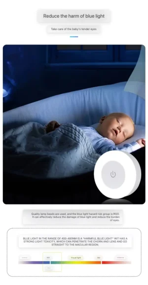 Veilleuse Magnétique Tactile USB – Lampe Couloir Chambre Ronde