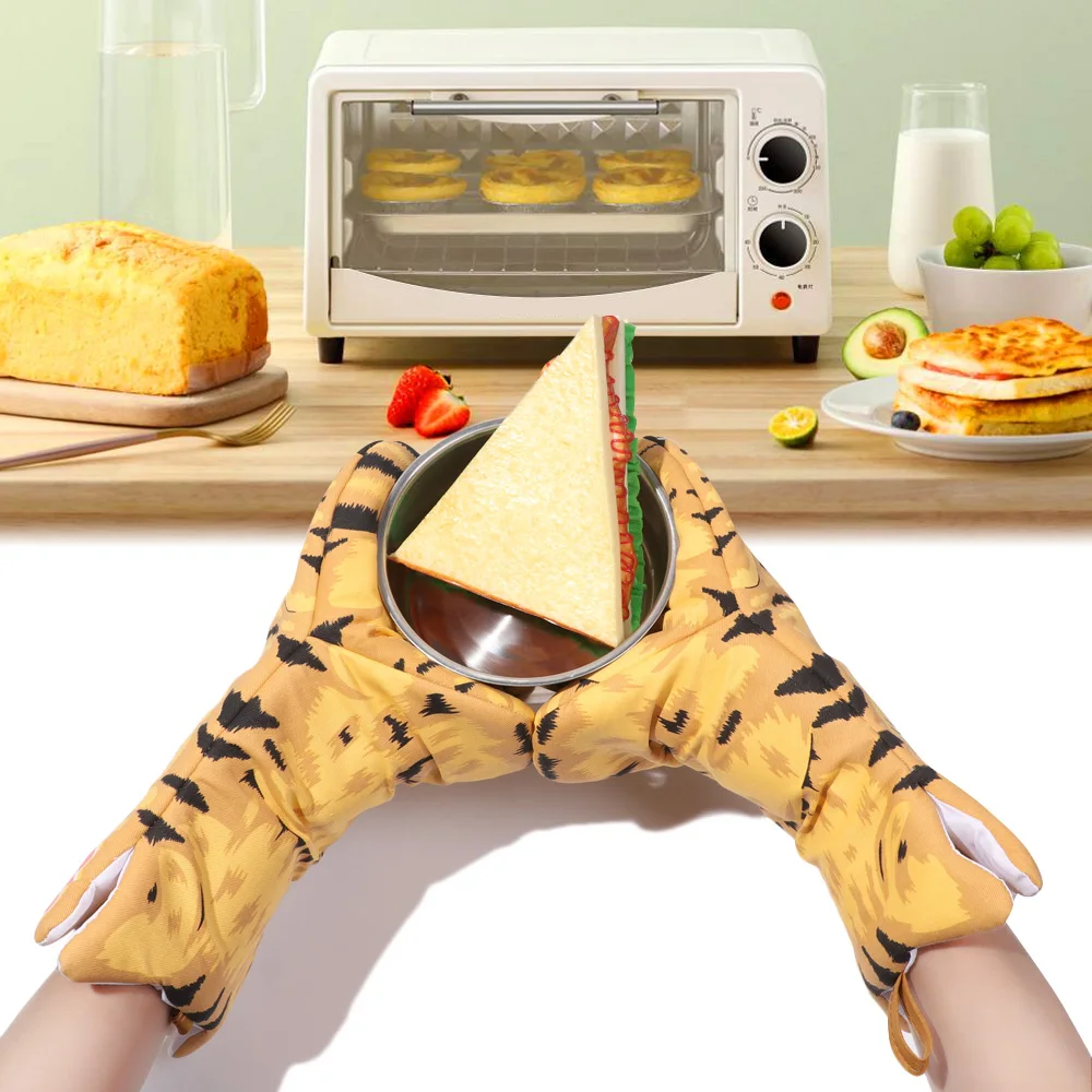 Maniques Pattes de Chat – Gant Cuisine Anti-Brûlure Coton