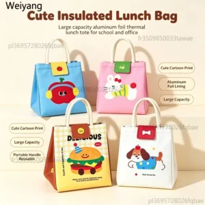 Sac Bento Isotherme Mignon – Grande Capacité Lunch Tote