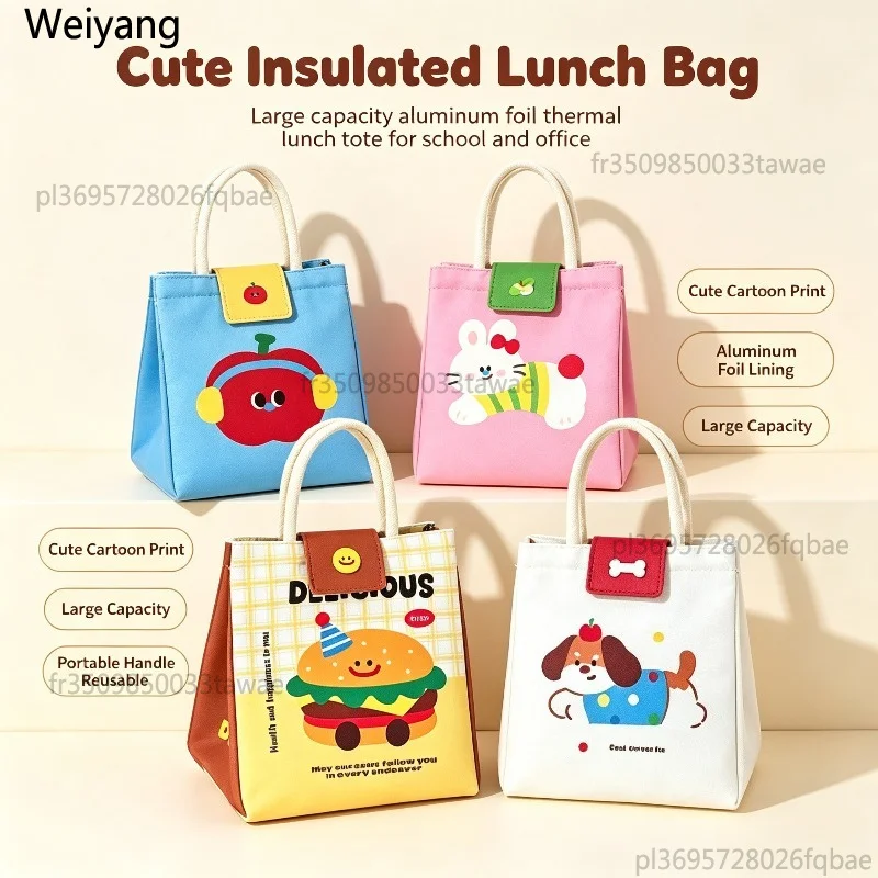 Sac Bento Isotherme Mignon – Grande Capacité Lunch Tote