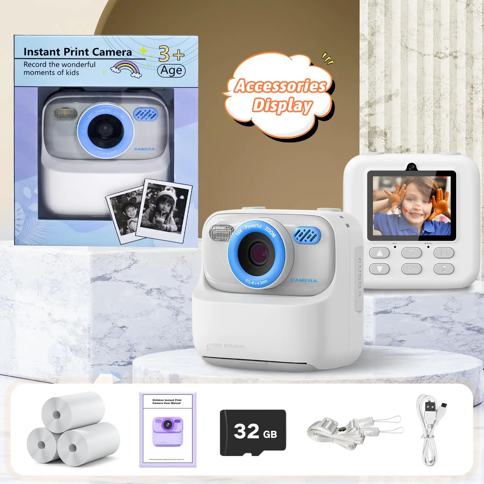 Caméra Enfant Instantanée Ludique – Appareil Photo Créatif Enfant