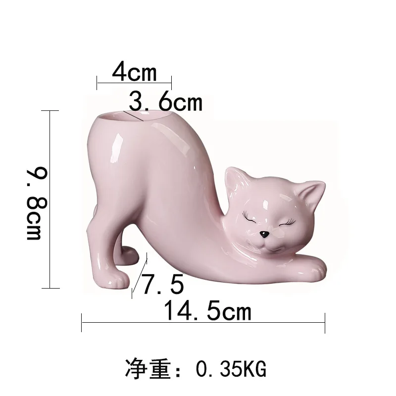 Pot Succulente Chat Mignon – Vase Céramique Décoratif