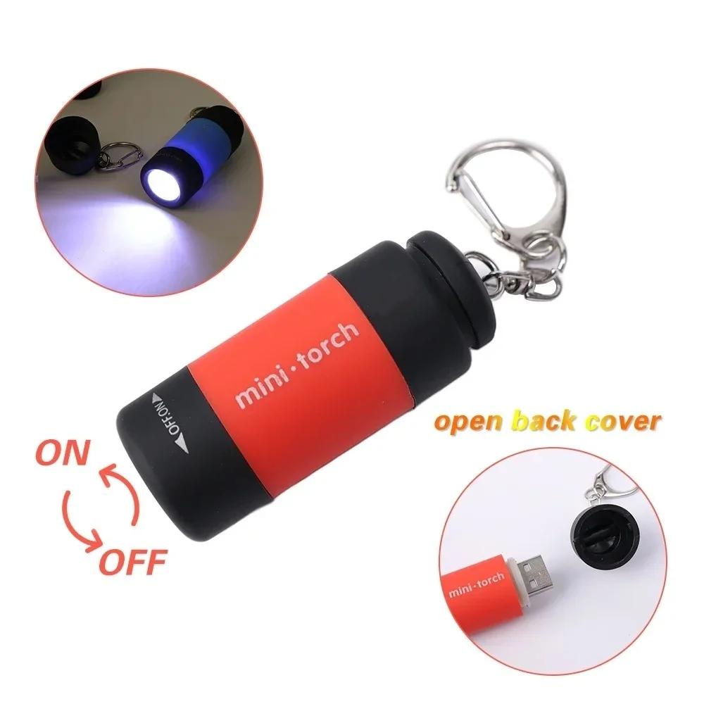 Mini Lampe Porte-Clés USB – Lampe de Poche Rechargeable