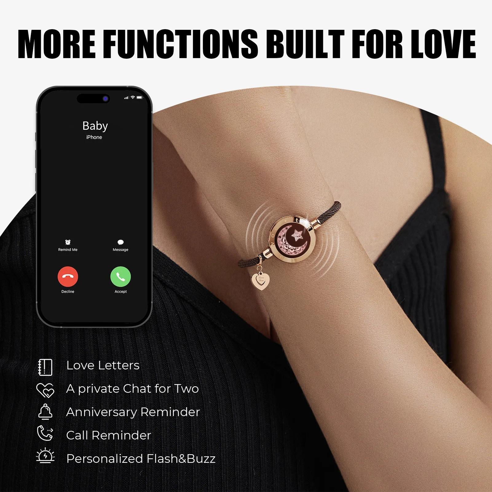 Bracelet Totwoo Longue Distance – Duo Tactile Lumineux Couple