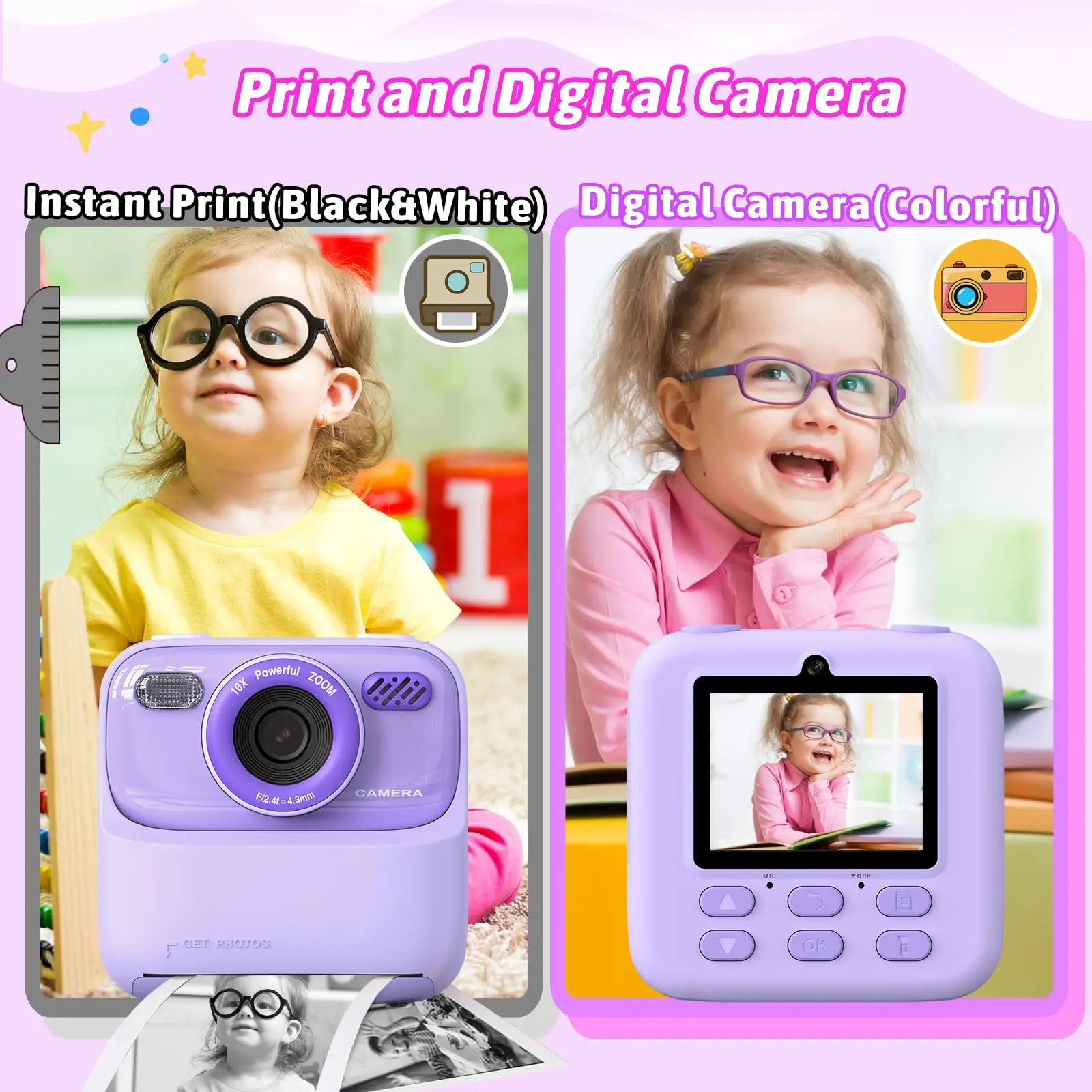 Caméra Enfant Instantanée Ludique – Appareil Photo Créatif Enfant
