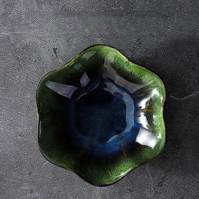 Plateau Feuille Lotus Céramique Nordique – Vide-Poche Élégant Cuisine