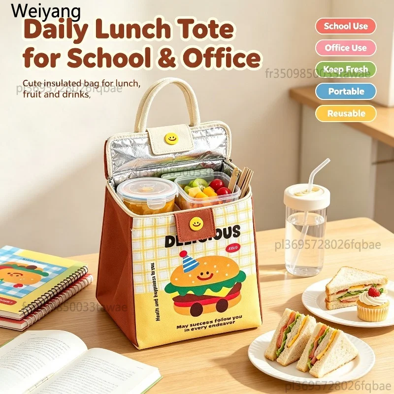Sac Bento Isotherme Mignon – Grande Capacité Lunch Tote