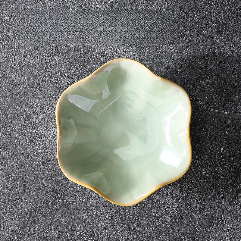 Plateau Feuille Lotus Céramique Nordique – Vide-Poche Élégant Cuisine