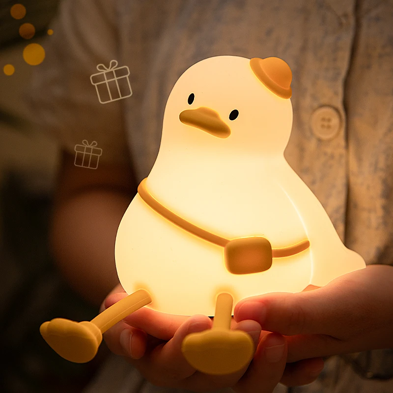 Veilleuse Lapin Silicone Tactile – Lampe Bébé Enfant Douce
