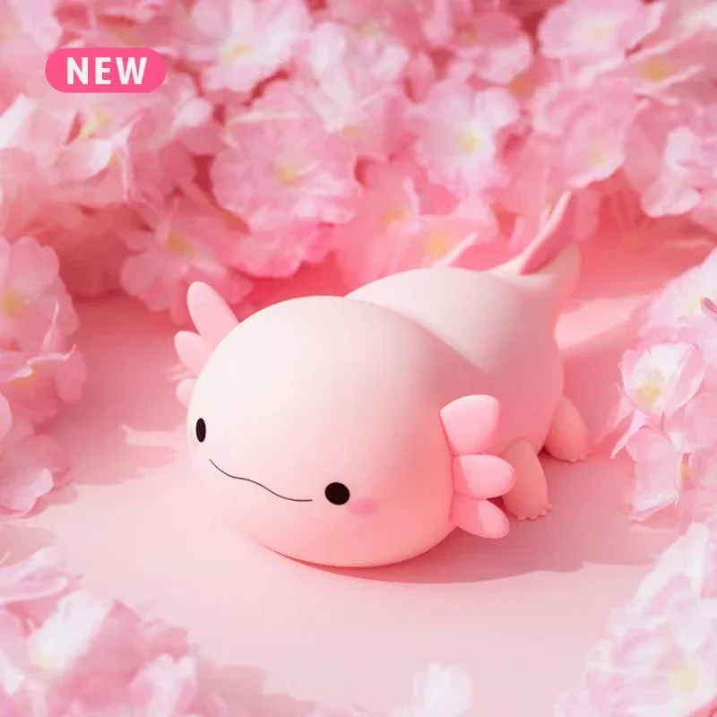 Veilleuse Axolotl Silicone Bébé – Lampe Douce Chambre Enfant