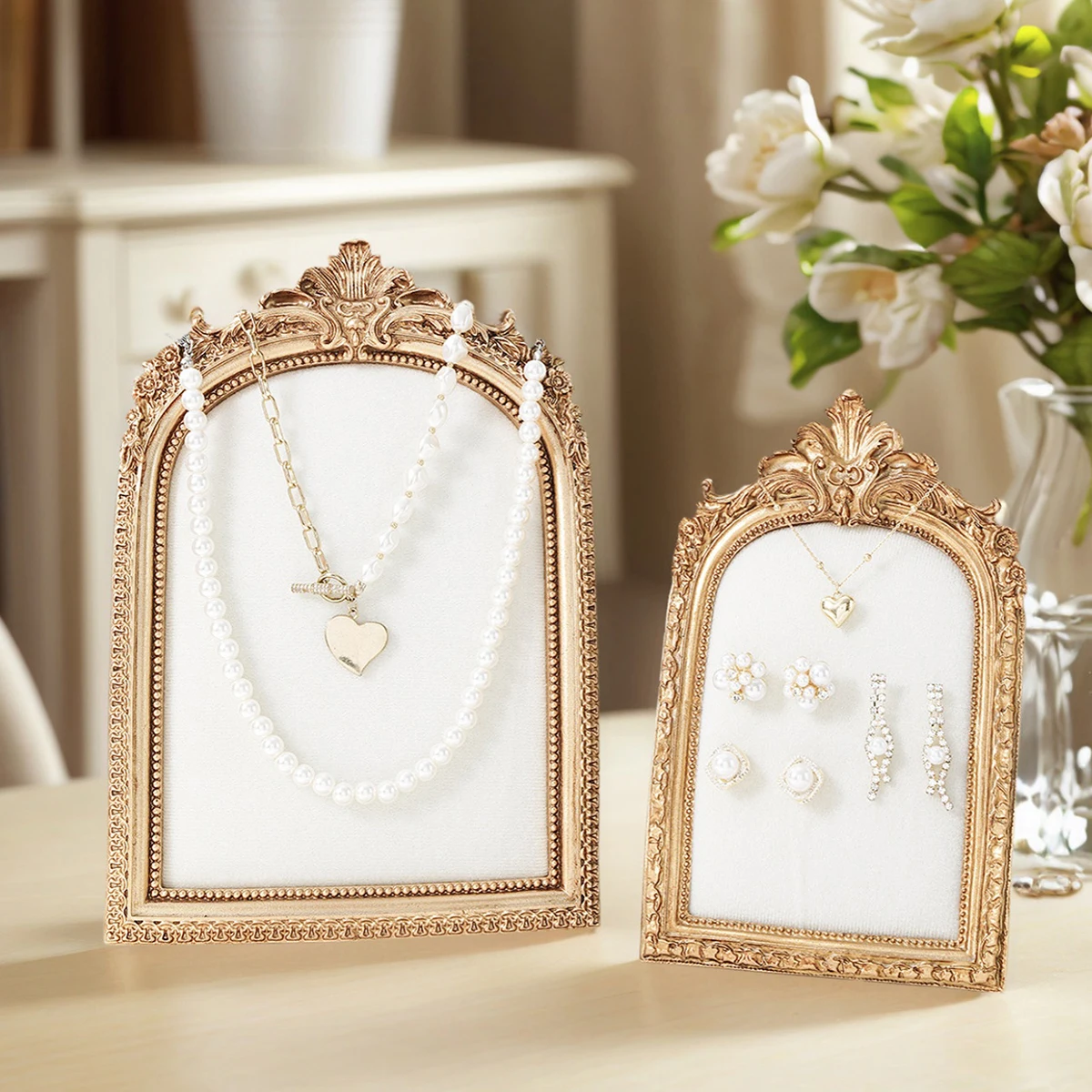 porte-bijoux résine doré