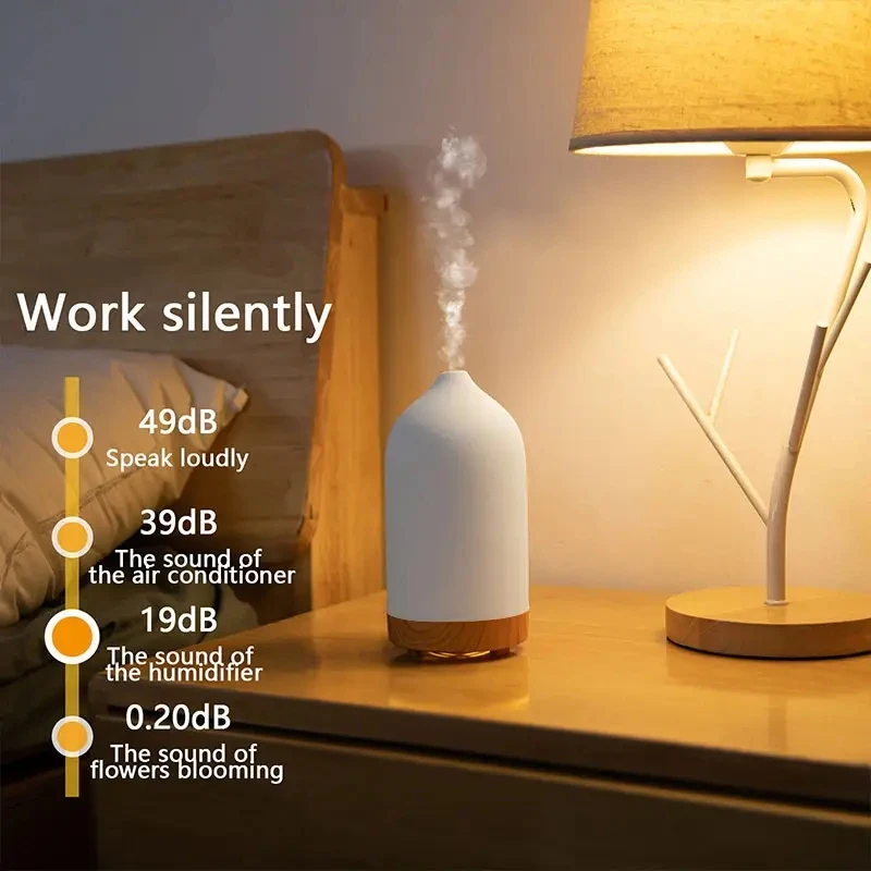 Diffuseur Arômes Céramique LED – Humidificateur Ultrasonique