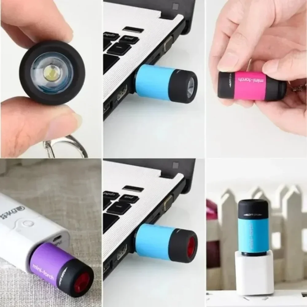 Porte-Clés Lampe Rechargeable Puissante – Mini Torche LED Camping