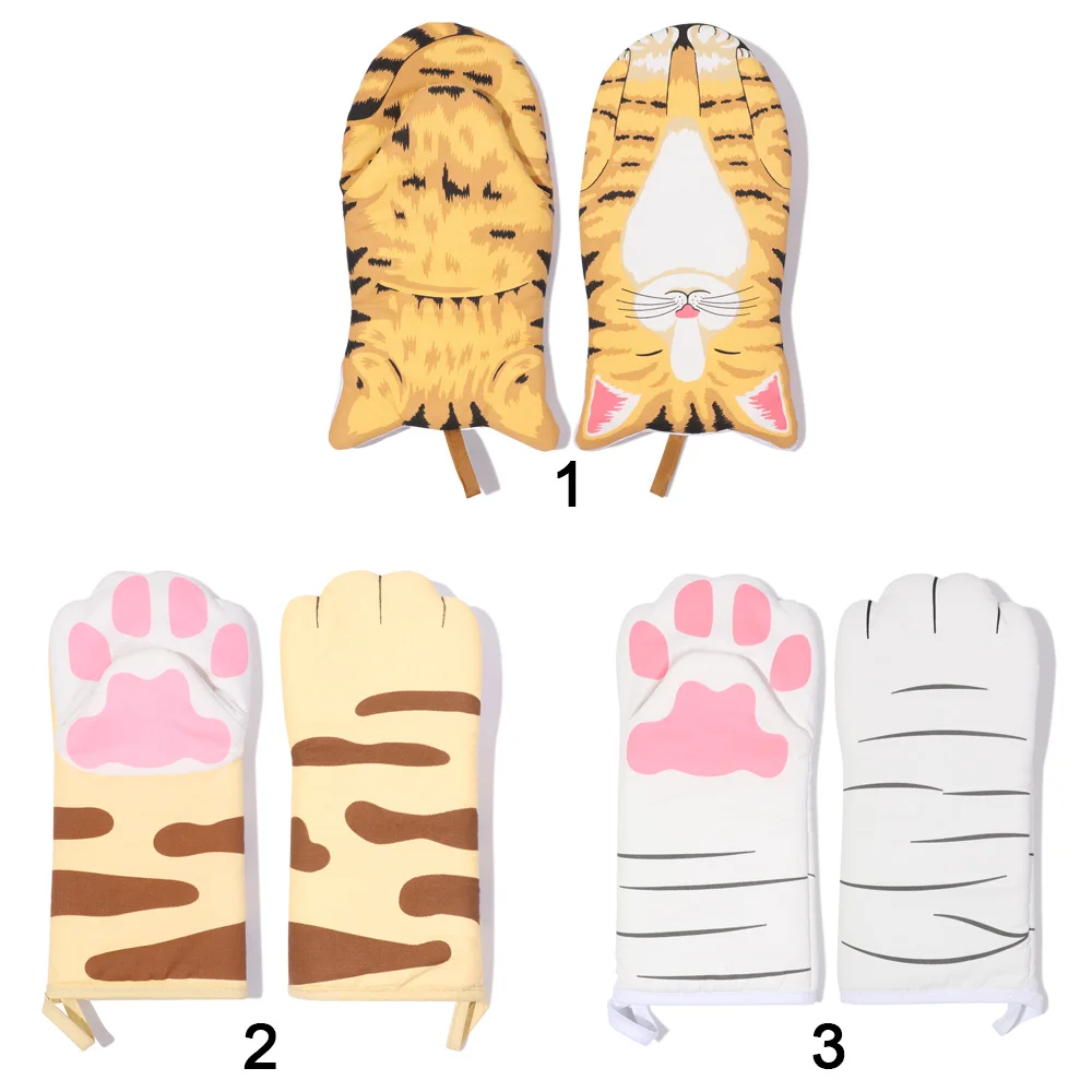 Maniques Pattes de Chat – Gant Cuisine Anti-Brûlure Coton