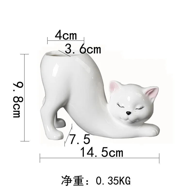 Pot Succulente Chat Mignon – Vase Céramique Décoratif