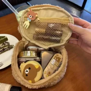 Trousse Maquillage Ours Peluche Kawaii – Pochette Bijoux Fille