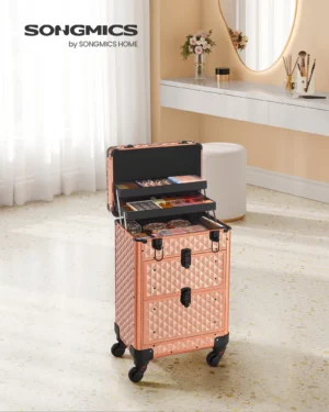Mallette Maquillage Professionnelle Dorée – Valisette 2 Tiroirs