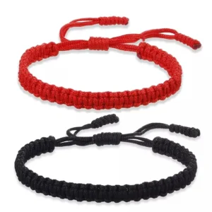 Bracelet Tibétain Porte-Bonheur Tressé – Bijou Corde Bouddhiste