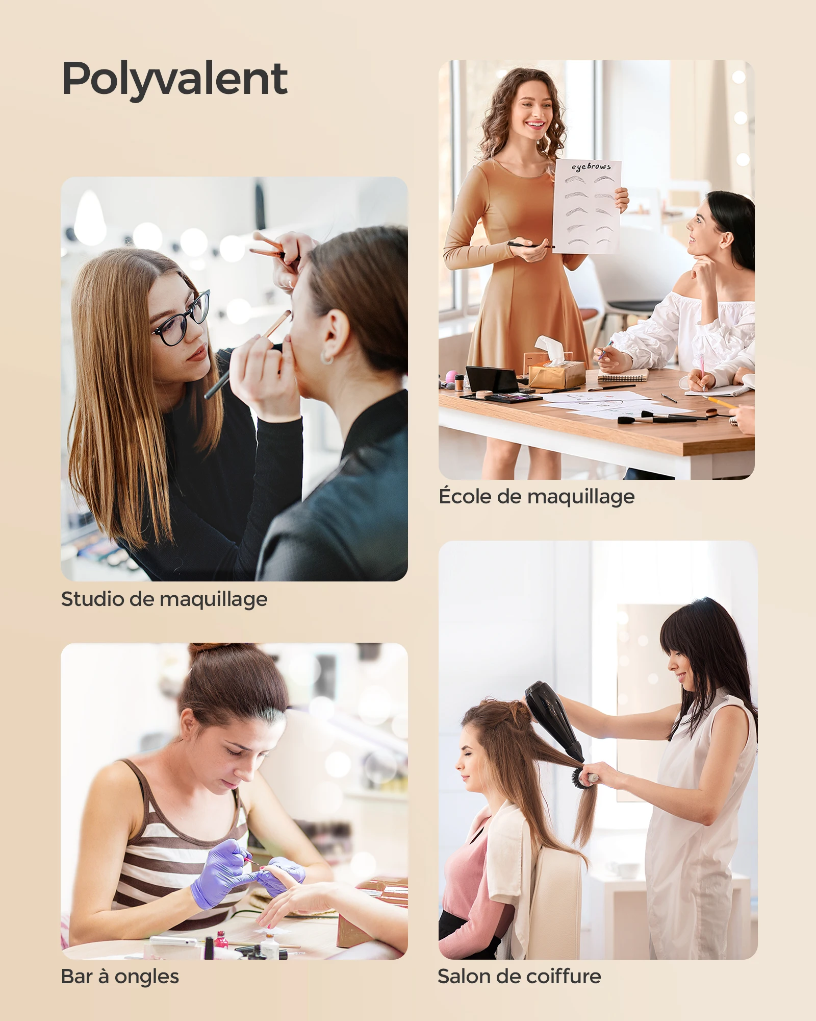 Mallette Maquillage Professionnelle Dorée – Valisette 2 Tiroirs