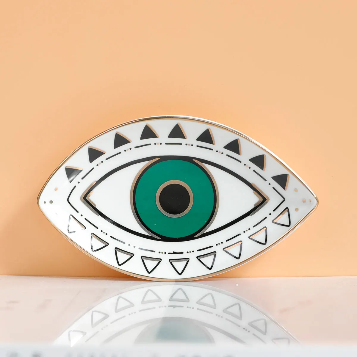 Plateau Bijoux Œil Protecteur Original – Vide-Poche Céramique