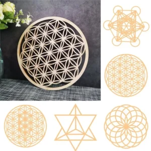 Fleur de Vie en Bois – Décoration Murale Géométrie Sacrée