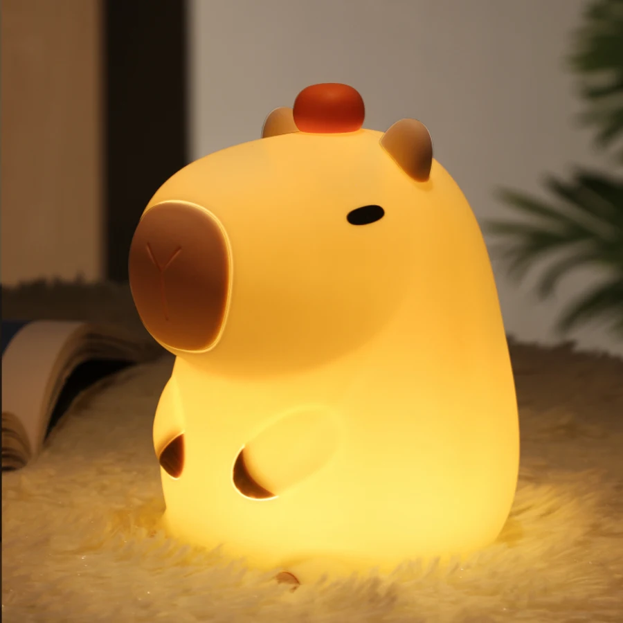 Veilleuse Lapin Silicone Tactile – Lampe Bébé Enfant Douce