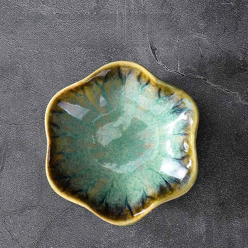 Plateau Feuille Lotus Céramique Nordique – Vide-Poche Élégant Cuisine