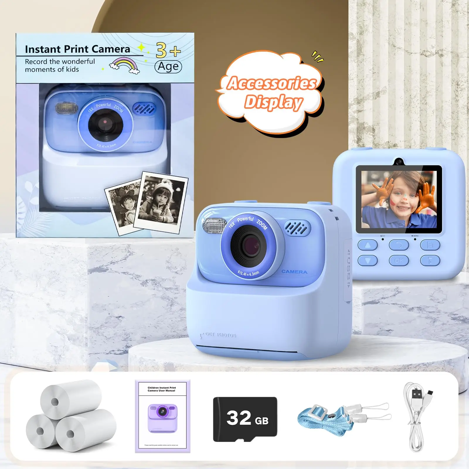 Caméra Enfant Instantanée Ludique – Appareil Photo Créatif Enfant