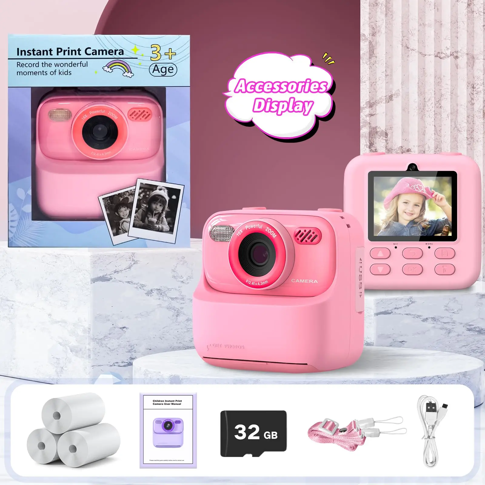 Caméra Enfant Instantanée Ludique – Appareil Photo Créatif Enfant