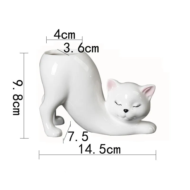 Pot Succulente Chat Mignon – Vase Céramique Décoratif