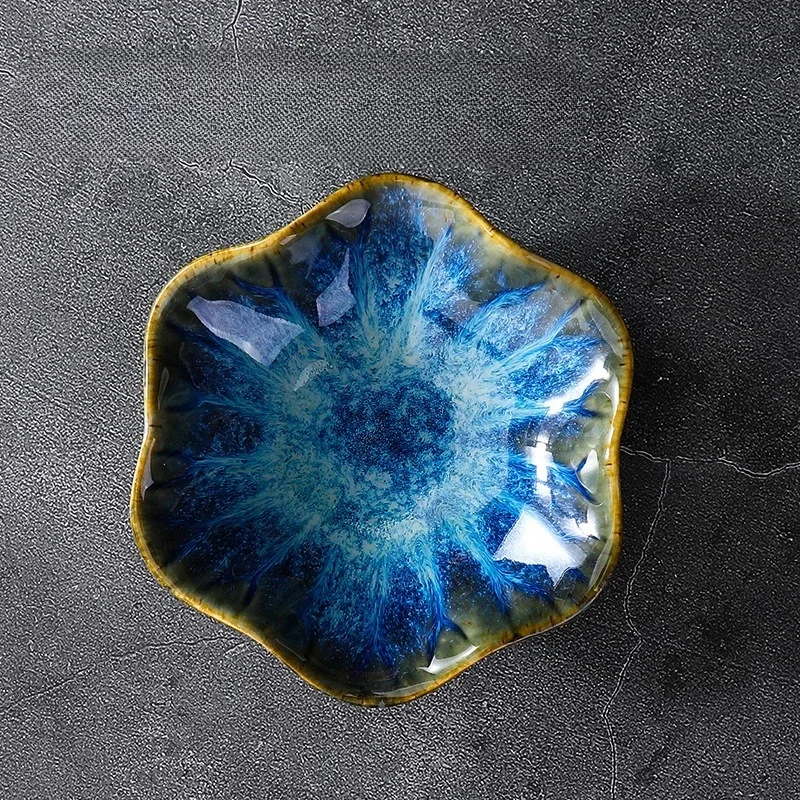 Plateau Feuille Lotus Céramique Nordique – Vide-Poche Élégant Cuisine