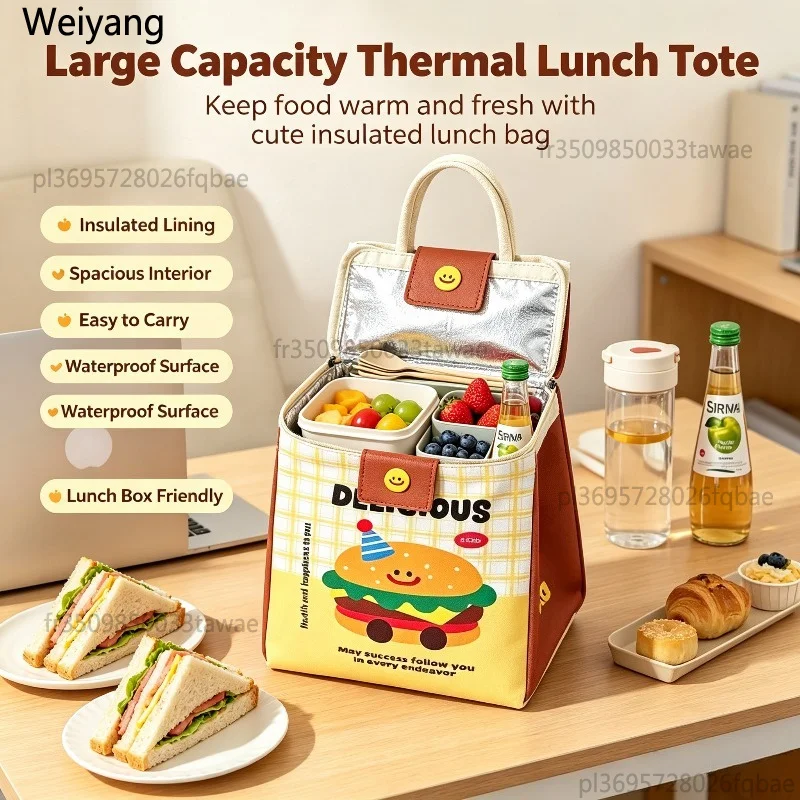 Sac Bento Isotherme Mignon – Grande Capacité Lunch Tote