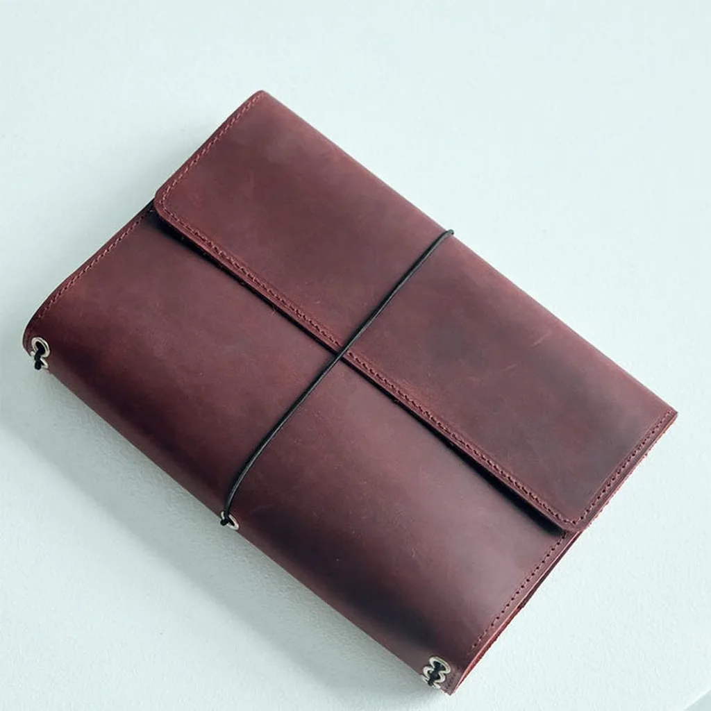 Carnet Cuir Vintage Rechargeable – Journal A5 Feuilles Mobiles
