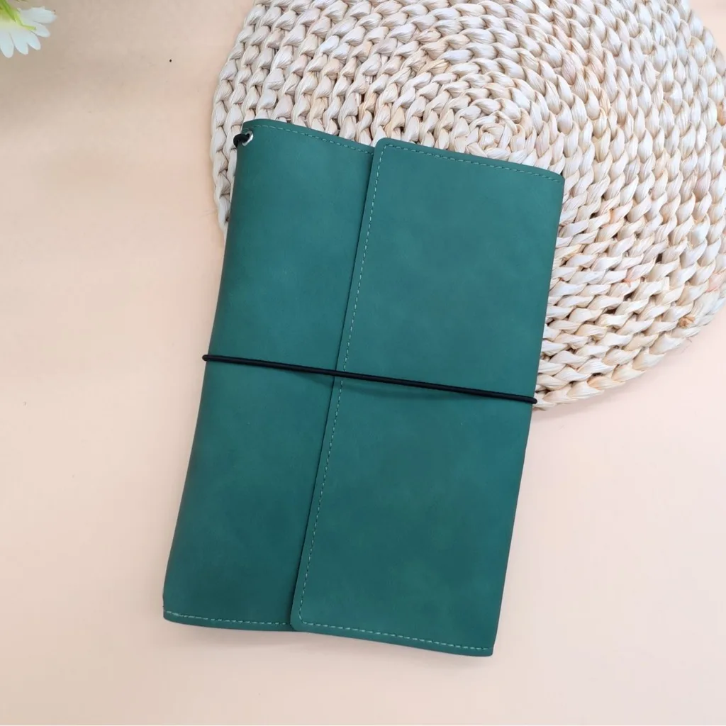 Carnet Cuir Vintage Rechargeable – Journal A5 Feuilles Mobiles