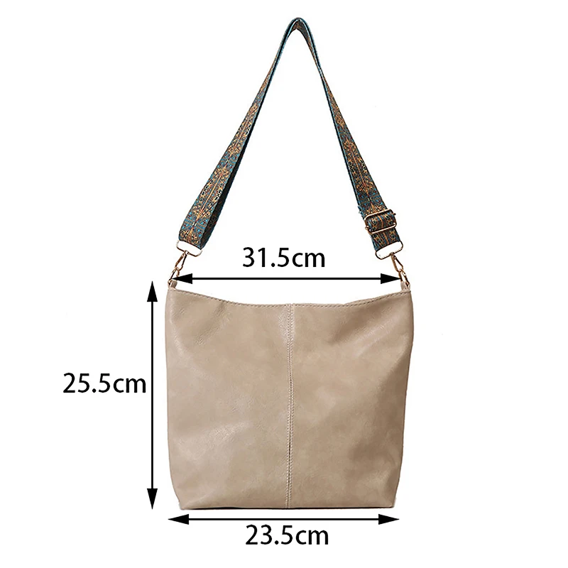 Sac Seau Vintage Cuir Végan – Grande Capacité Bandoulière