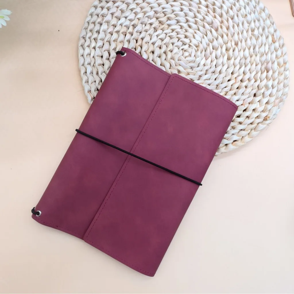 Carnet Cuir Vintage Rechargeable – Journal A5 Feuilles Mobiles