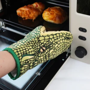 Gant Micro-Ondes Crocodile Épais – Duo Maniques Coton Cuisine